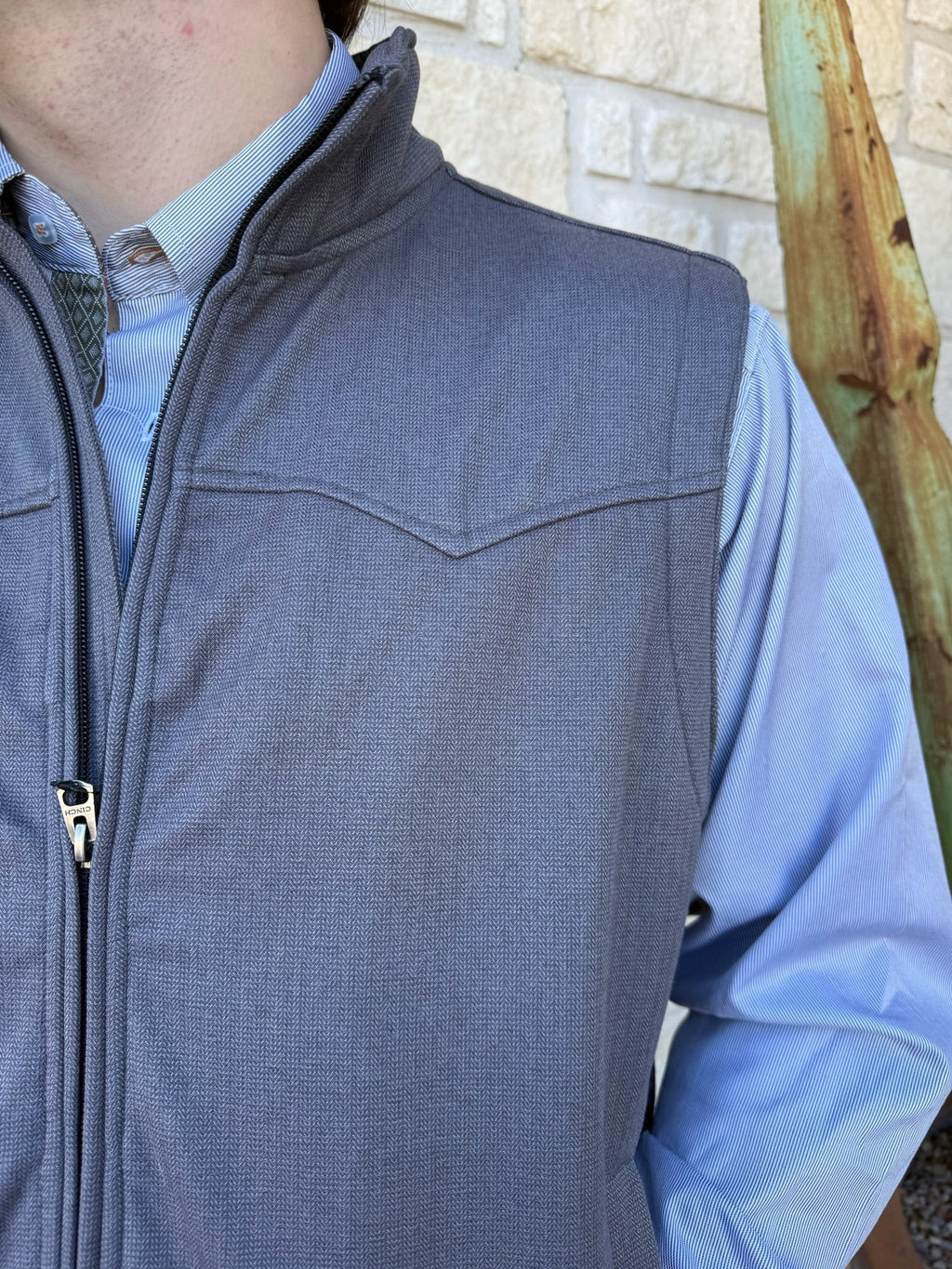 Men's Heather Gray Concealed Carry Bonded Vest