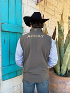 Men's Olive Softshell Full-Zip Vest