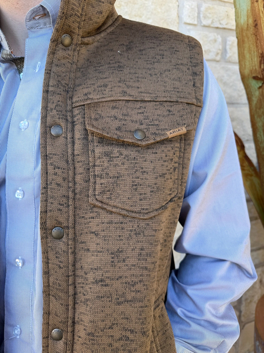 Men's Cub Brown Sherpa-Lined Vest