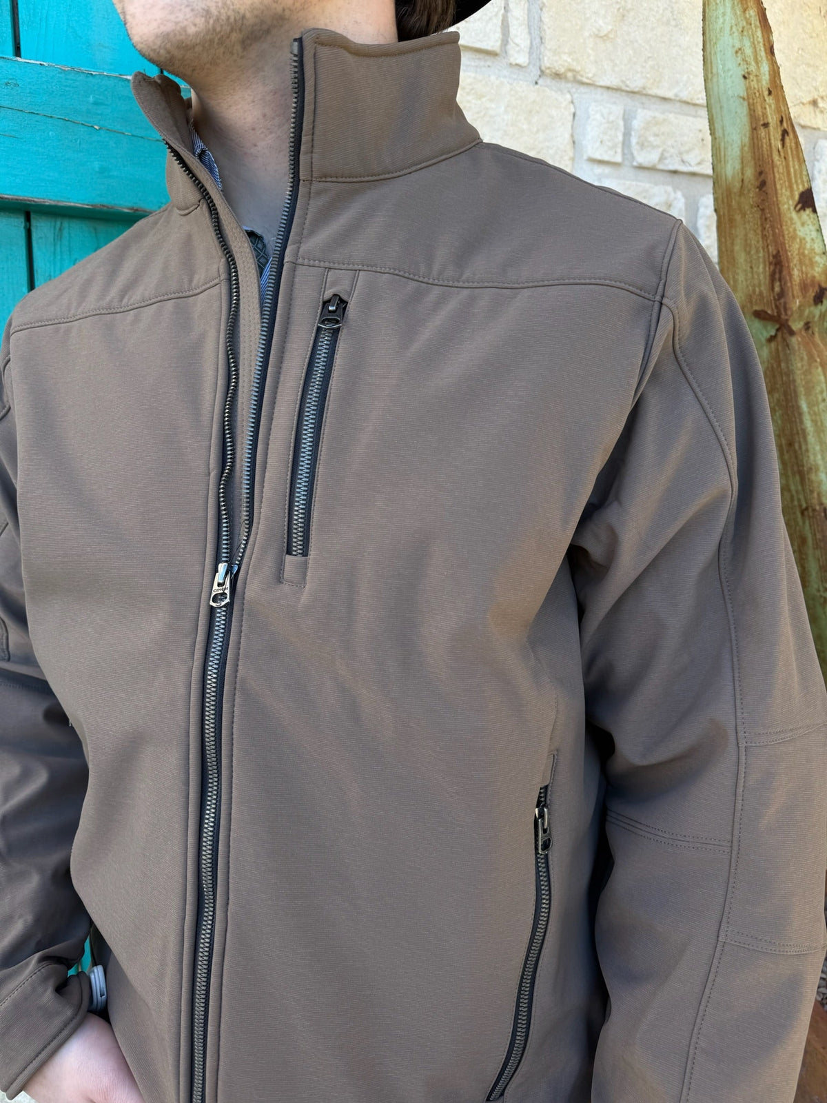 Men's Brown Bonded Concealed Carry Jacket