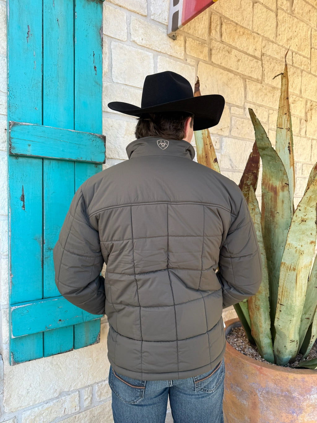 Men's Olive Quilted Concealed Carry Jacket