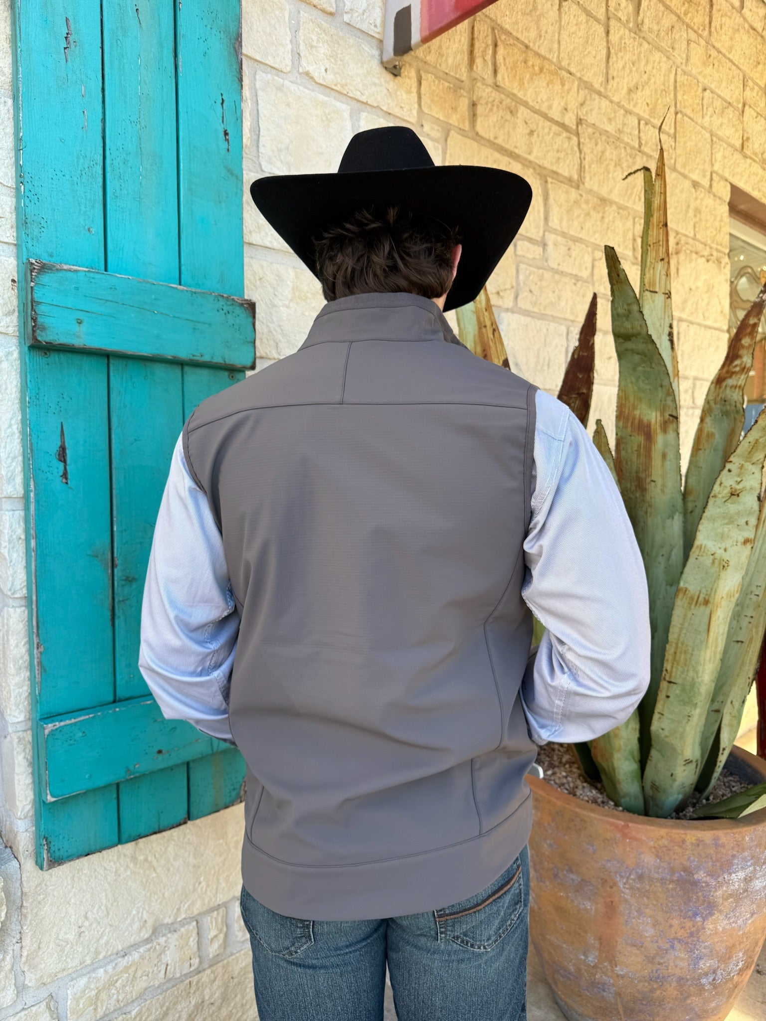 Men's Cinch Gray Windproof Vest - MWV1099012 | Blair's Western