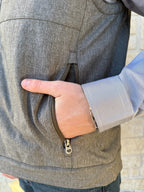 Men's Heather Olive Gray Concealed Carry Bonded Vest