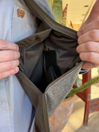 Men's Heather Olive Gray Concealed Carry Bonded Vest