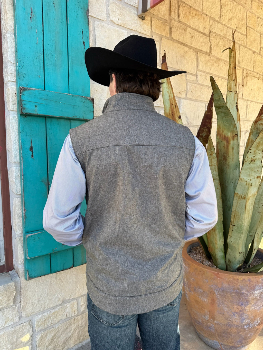 Men's Heather Olive Gray Concealed Carry Bonded Vest