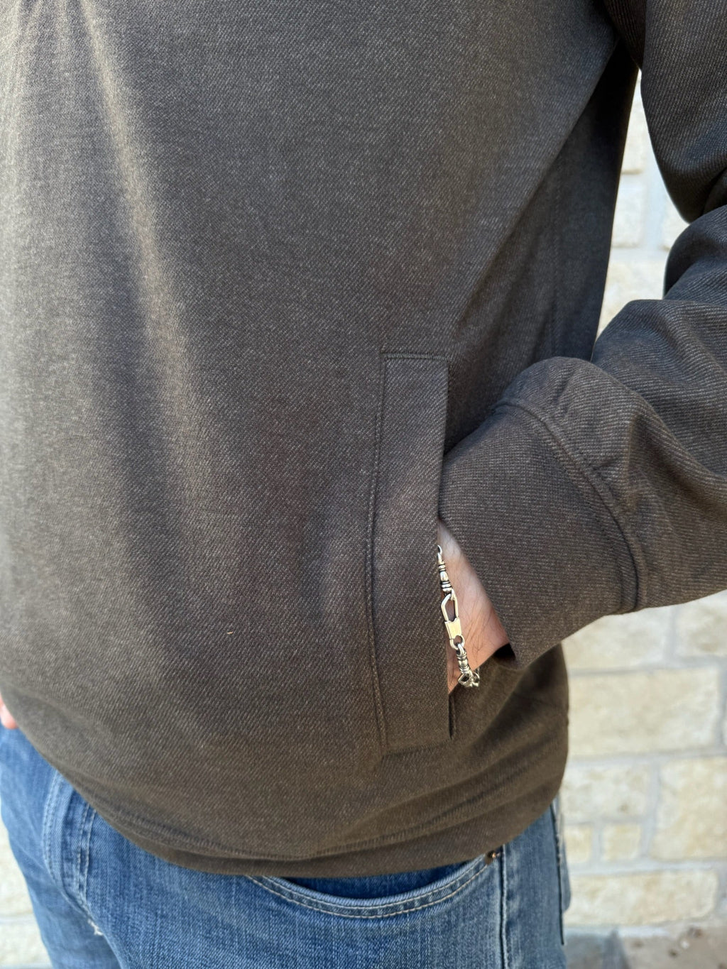 Men's Olive Quarter-Zip Pullover