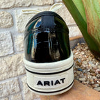 Women's Ariat Skylar Black Croc-Print Platform Sneaker