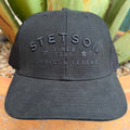 Men's Stetson Black Embroidered Logo Cap