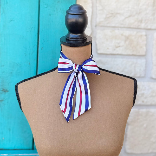 Red, White &  Blue Stripe Twilly Wildrag
