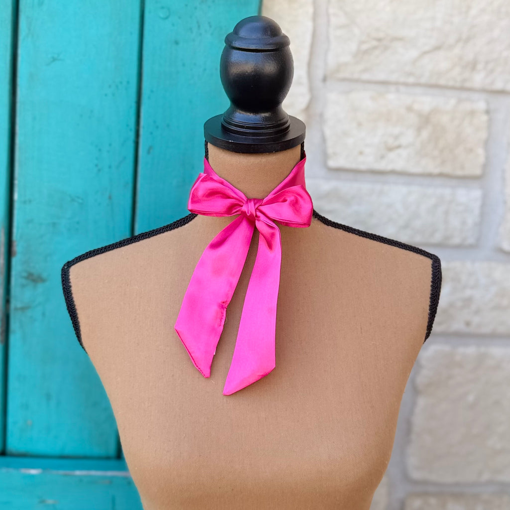 Solid Hot Pink Twilly Wildrag