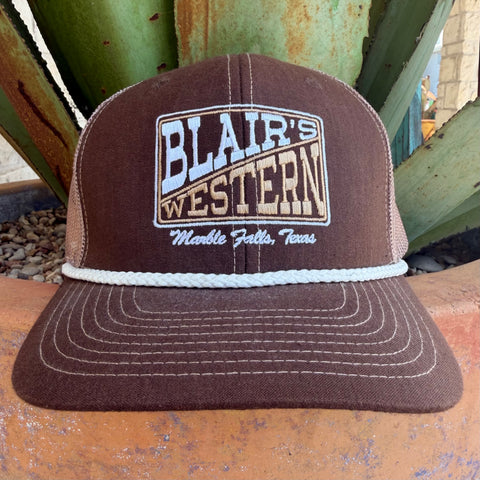 Blair's Western Wear Brown Cap