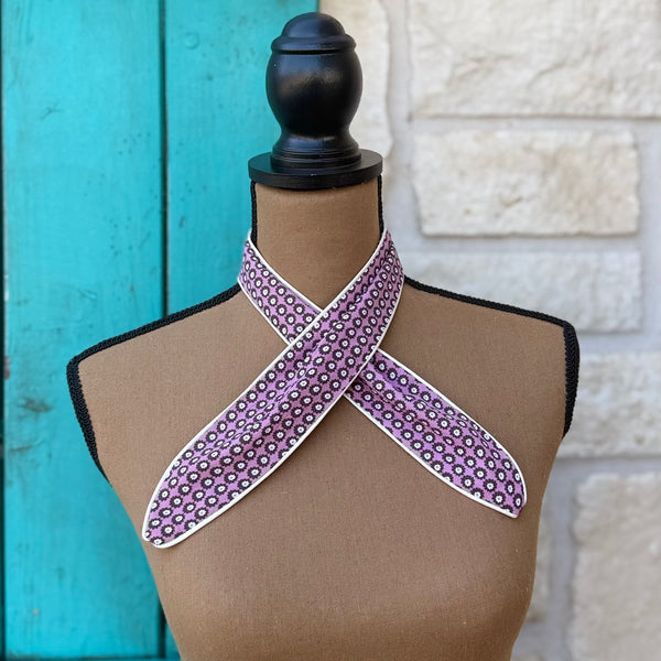 Lilac Floral Print Mini Twilly Wild Rag