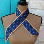 Navy & Bronze Paisley Twilly Wild Rag