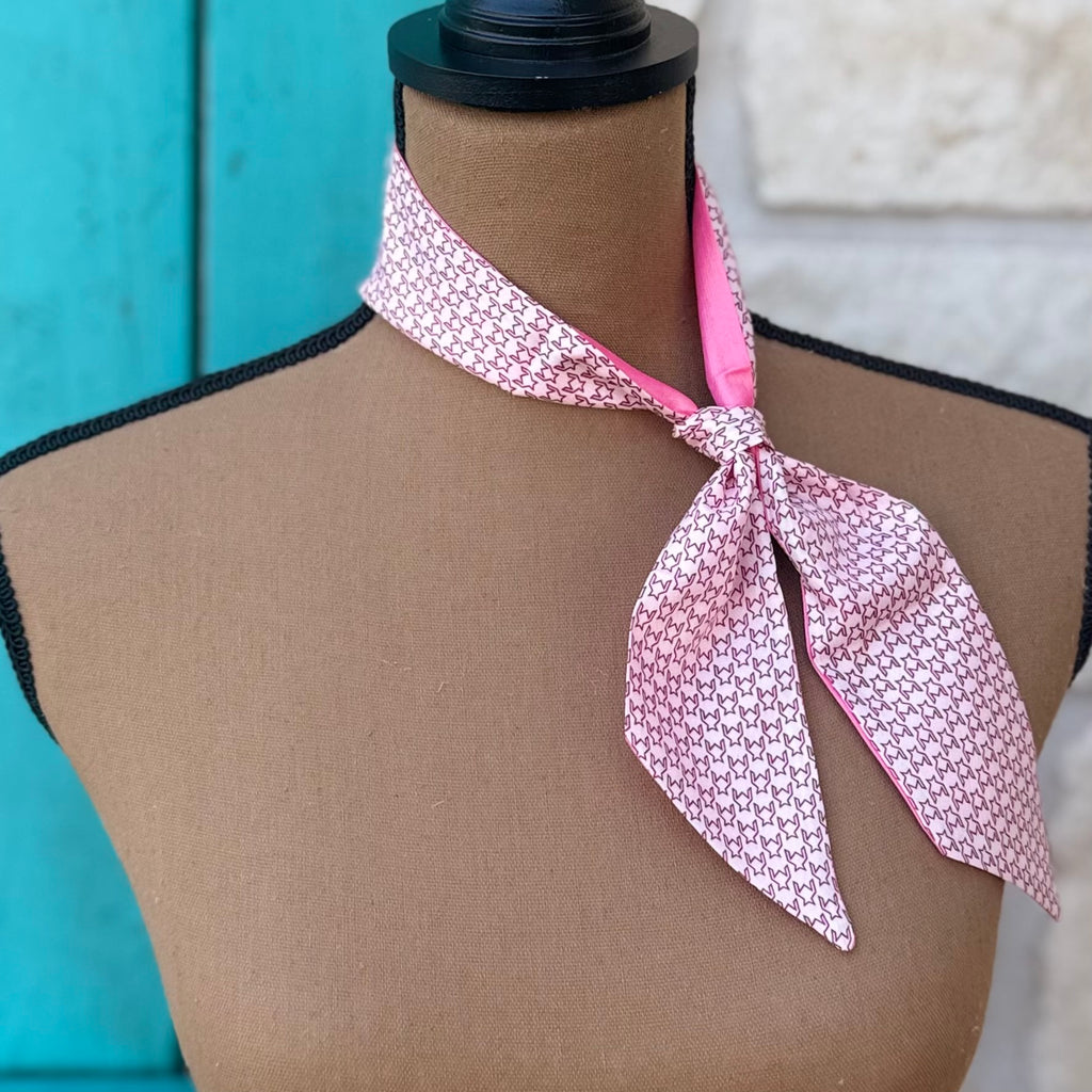 Pink Pattern Twilly Wild Rag