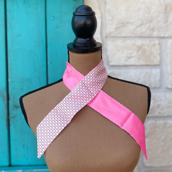 Pink Pattern Twilly Wild Rag