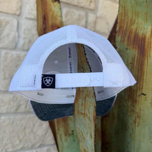 Men's Ariat Heather Gray & White Logo Cap