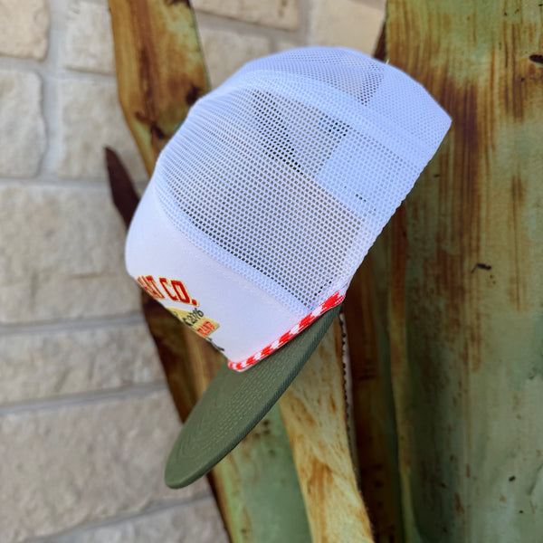 Men's Red Dirt White & Olive Duck Cap