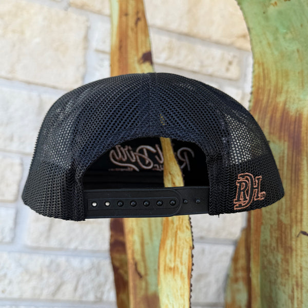 Men's Red Dirt Black & Copper Floral Bill Cap