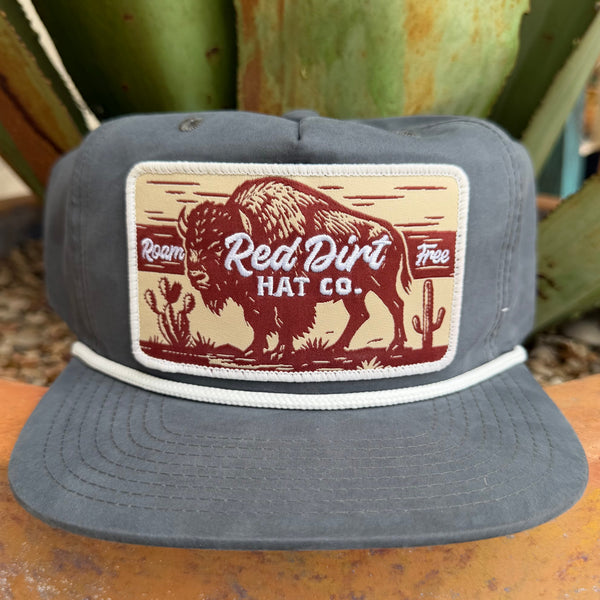 Men's Red Dirt Gray with Maroon Bison Cap