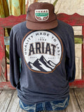 Men's Ariat Long Sleeve Logo Mountain T-Shirt