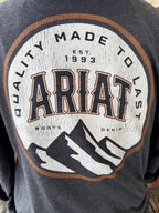 Men's Ariat Long Sleeve Logo Mountain T-Shirt