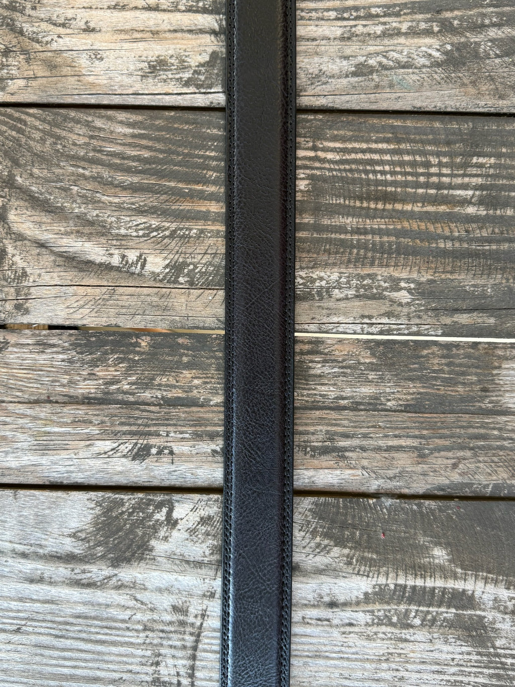 Men's Black Leather Tapered Belt with 3-Piece Silver Buckle Set