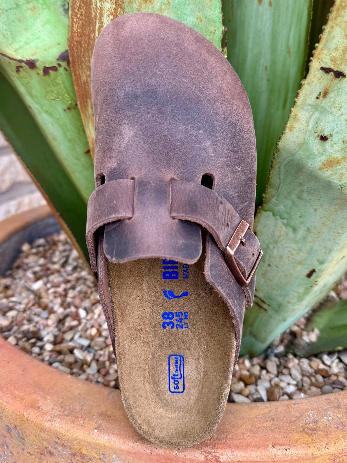 Birkenstock Women's Boston Habana Oiled Leather Soft Footbed Clog