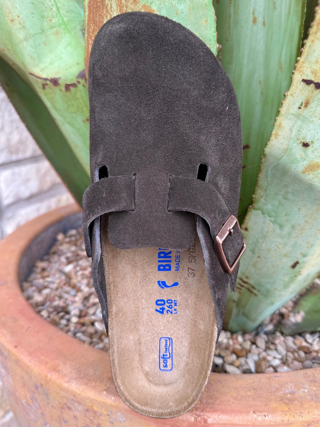 Birkenstock Women's Boston Mocha Soft Suede Clog