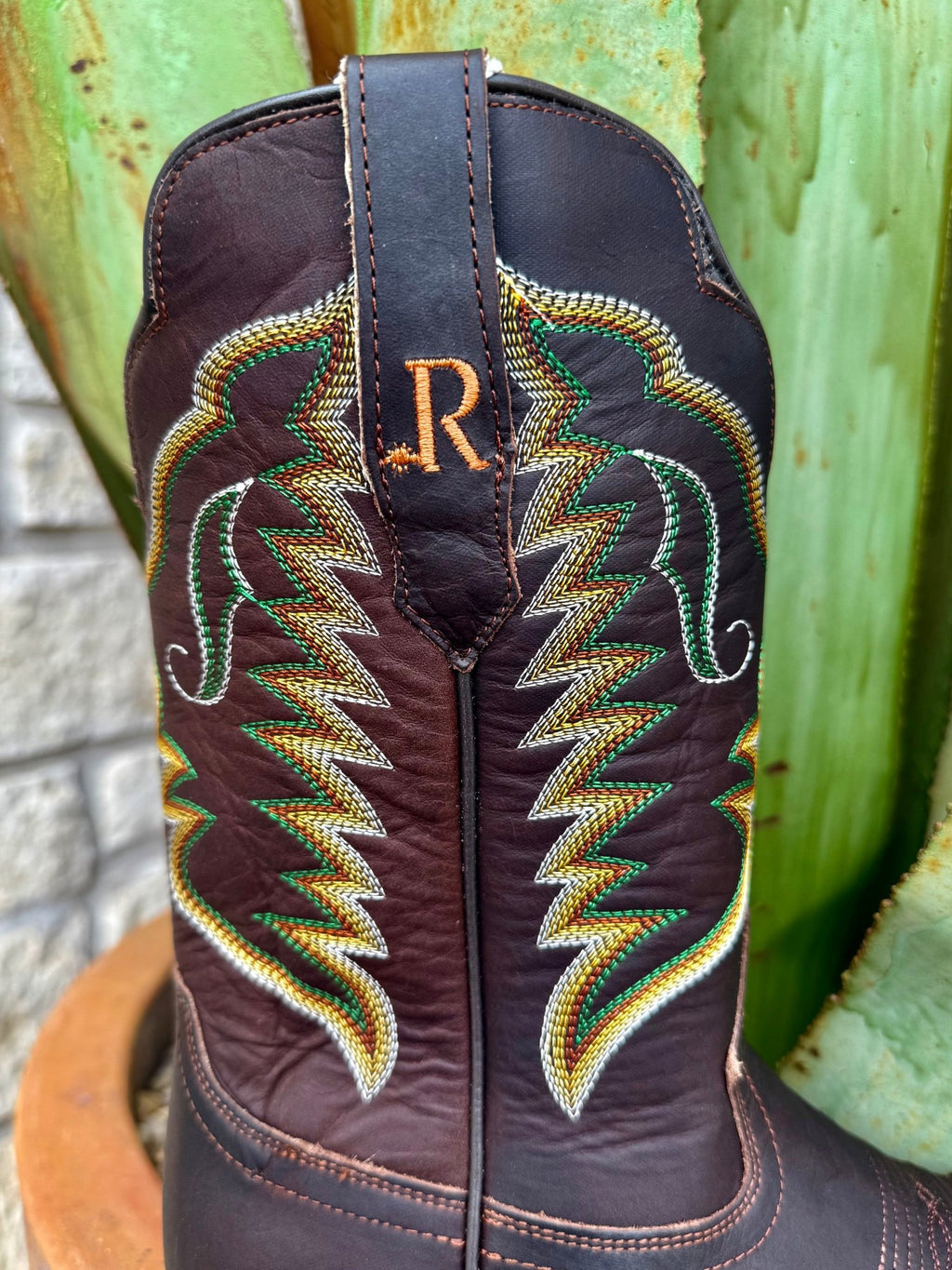 Men's Full-Grain Leather Square Toe Roper Boot