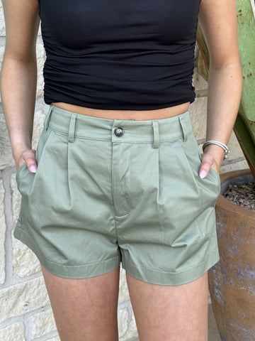 Olive Ladies Dress Shorts - H70568O; Blair's Western Wear Marble Falls, TX