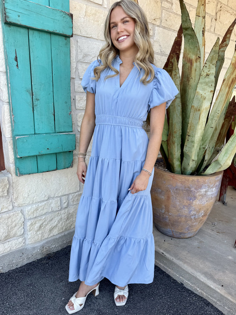 Ladies Entro Light Blue Dress D20735LB Blair's Western Wear