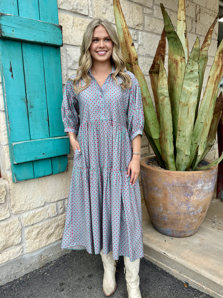 Mint & Pink Ladies Ivy Jane Summer Dress Mint & Pink Ladies Ivy Jane Summer Dress