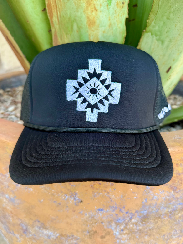 Ladies West Company Black Mesh Aztec Rope Cap – H002TBLK | Blair’s ...