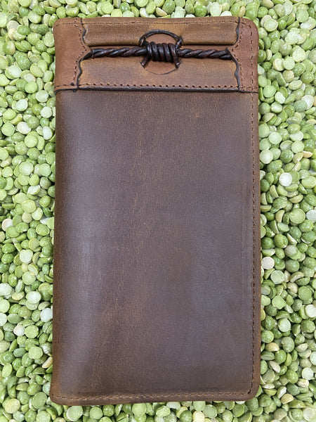 Brown Western Men's Checkbook Wallet - E80219