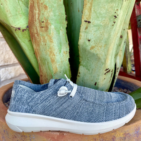 Men's Ariat casual knit shoe in medium grey, breathable knit upper, with a lightweight foam outsole - 10064054. Available at Blair's Western Wear, Marble Falls, TX.