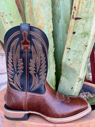 Men's Ariat Sidewinder Boot in Gingersnap/Black, premium full-grain leather with ergonomic ATS® support and Shock Shield® technology - 10061301. Available at Blair's Western Wear, Marble Falls, TX.