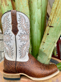 Men's Ariat Western Boot Leather Boot in Brown/Tan, full-grain textured leather that resists scuffs while maintaining a rugged look, with TekStep outsole for slip-resistant traction - 10074242. Available at Blair's Western Wear, Marble Falls, TX.