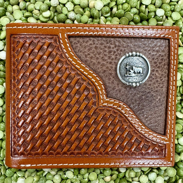 Tan Tooled Men's Bifold Wallet - W368P