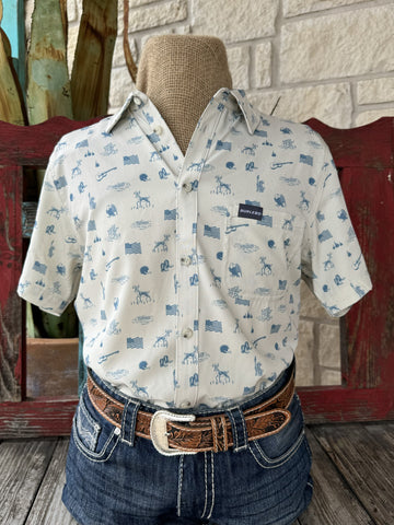 USA / TEXAS images Men's Burlebo Short Sleeve - PBUATG