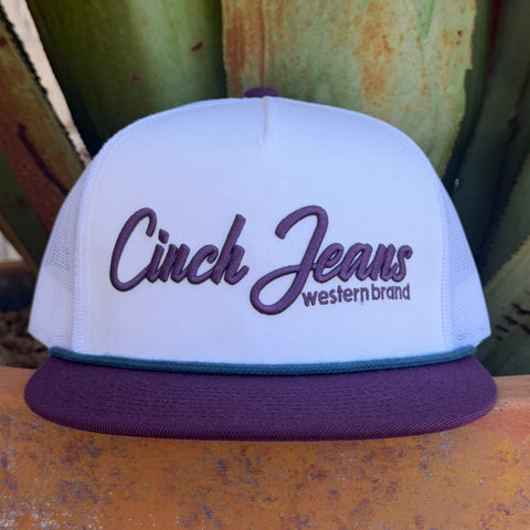 Men's Cinch Purple & White Logo Cap
