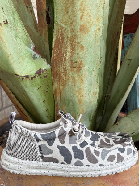 Men's taupe camo Wally casual shoe with Burlebo Deer design — Blair's Western Wear Marble Falls TX