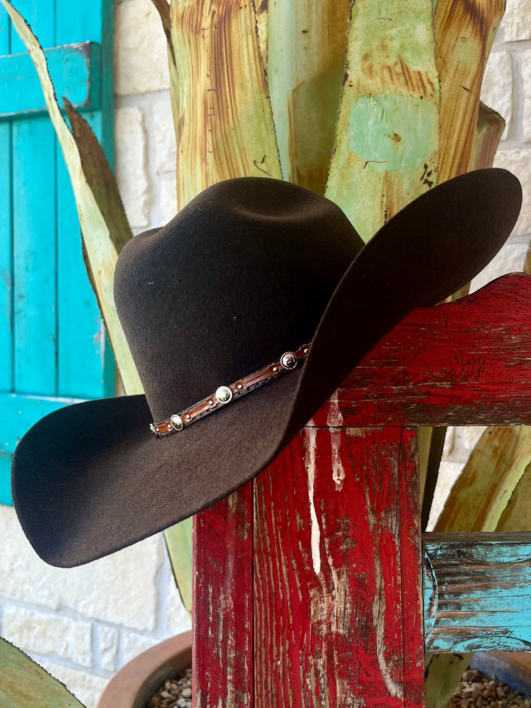 Men's Justin Chocolate Wool Felt Cowboy Hat JF0230BUST44C