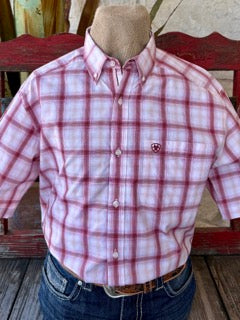 Men's Plaid Check Short Sleeve Shirt