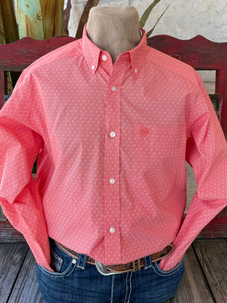 Men's Print Button-Down Long Sleeve Shirt