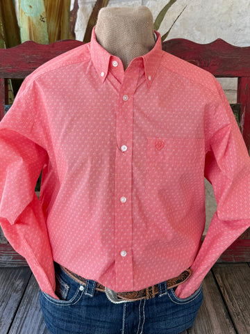 Men's Print Button-Down Long Sleeve Shirt