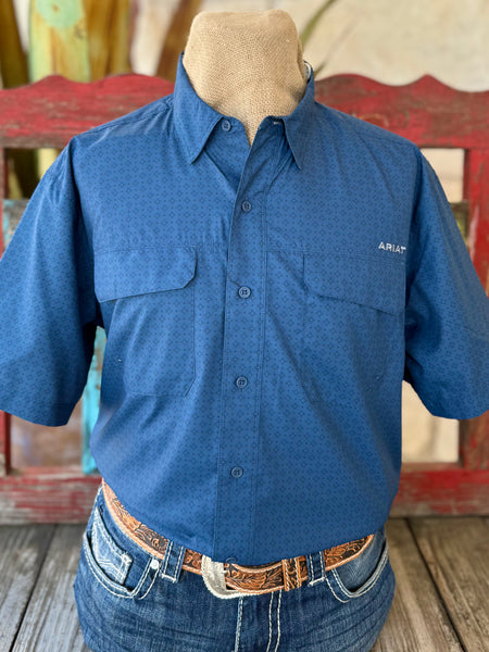Men's Print Short Sleeve Button-Down Shirt