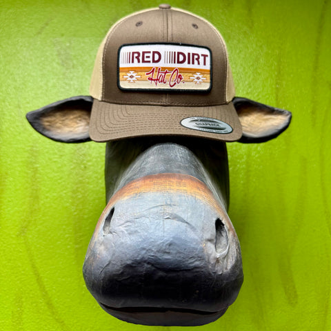 Men's Red Dirt Hat Co. cap mesh snapback cap in brown, breathable mesh back allows continuous airflow to keep your head cool in warm conditions, with adjustable snapback closure provides a customizable fit for all-day comfort - RDHC579. Available at Blair's Western Wear, Marble Falls, TX.