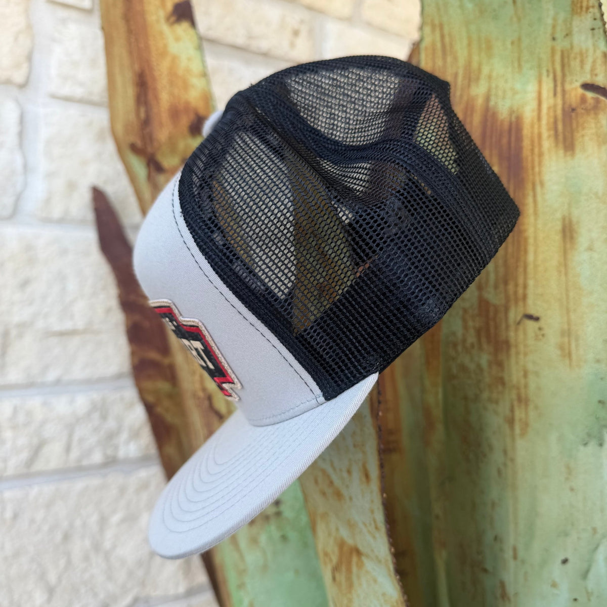 Men's Red Dirt Gray with Red Logo Cap