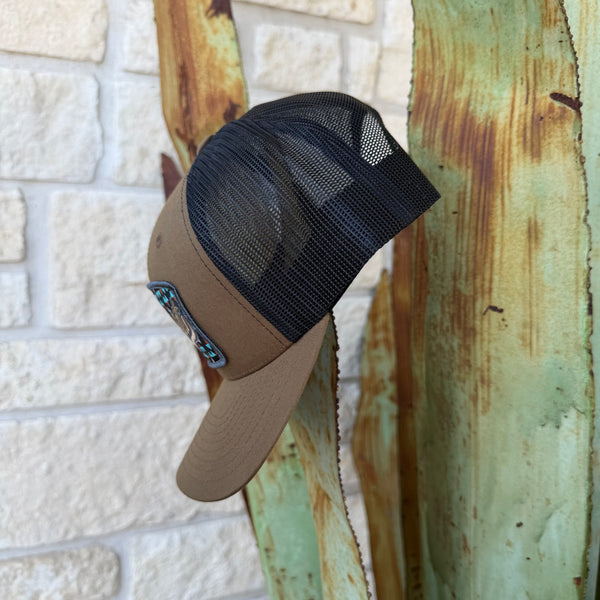 Men's Red Dirt Turquoise Aztec-Inspired Logo Cap
