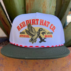 Men's Red Dirt White & Olive Duck Cap
